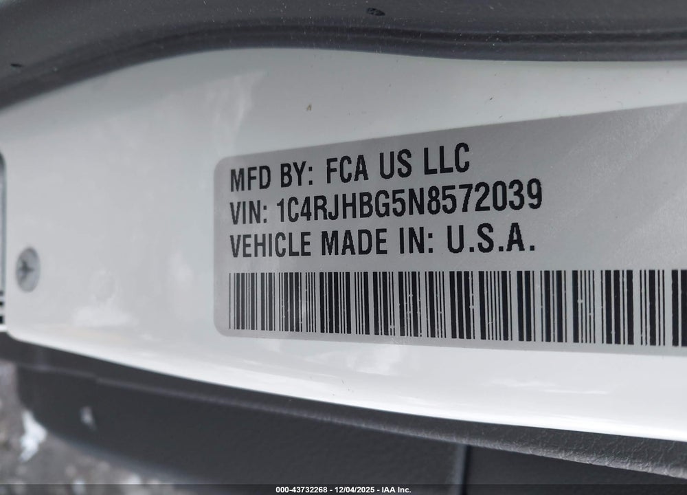 2022 JEEP GRAND CHEROKEE LIMITED 4X4 VIN: 1C4RJHBG5N8572039