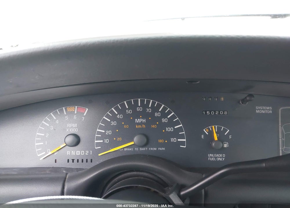 1998 PONTIAC BONNEVILLE SE VIN: 1G2HX52K0W4212767