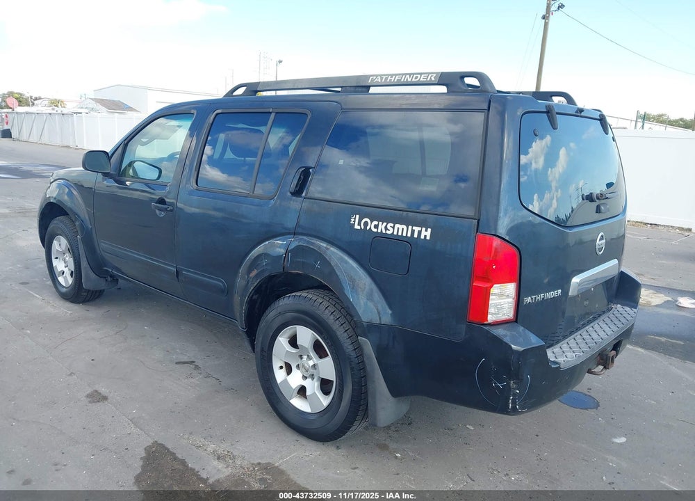 2007 NISSAN PATHFINDER S VIN: 5N1AR18W27C625027