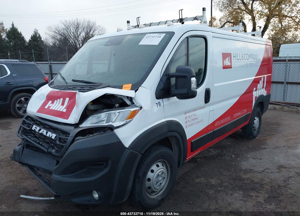 2023 RAM PROMASTER 2500 LOW ROOF 136 WB VIN: 3C6LRVVG7PE572178