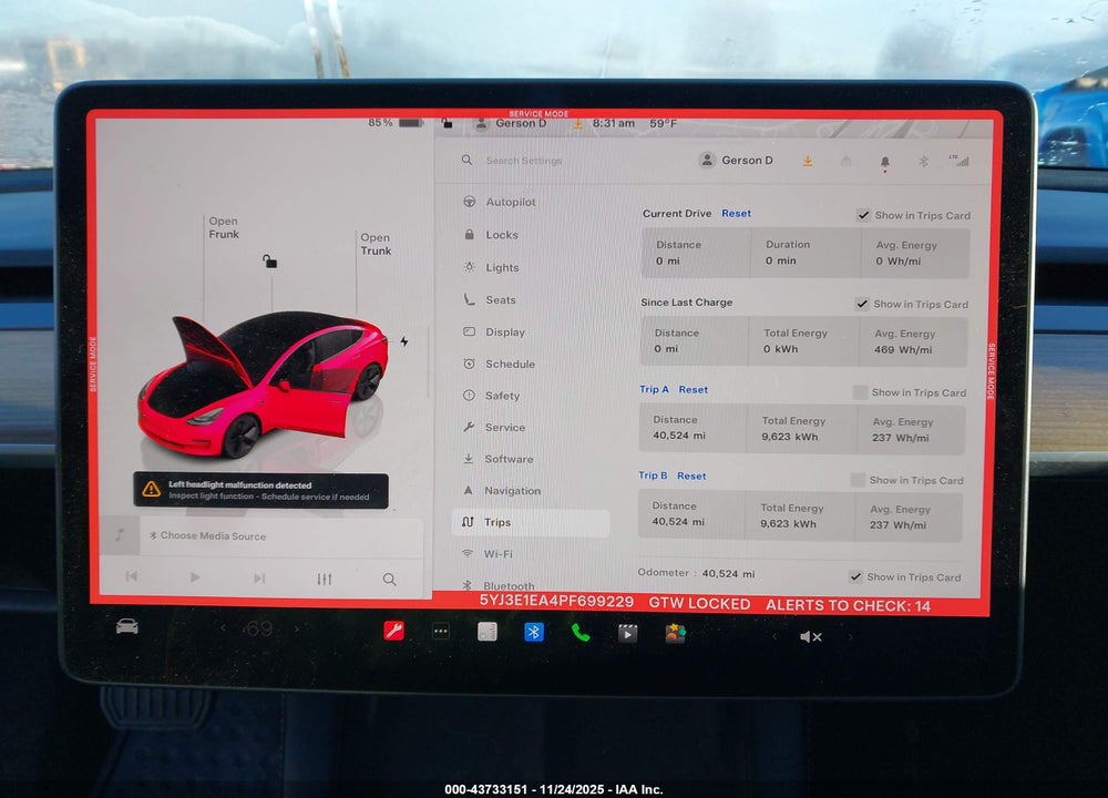 2023 TESLA MODEL 3 REAR-WHEEL DRIVE VIN: 5YJ3E1EA4PF699229