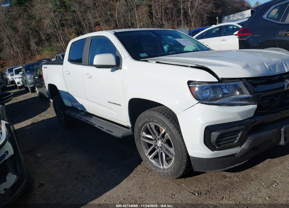 2021 CHEVROLET COLORADO 4WD  SHORT BOX WT VIN: 1GCGTBEN9M1225555