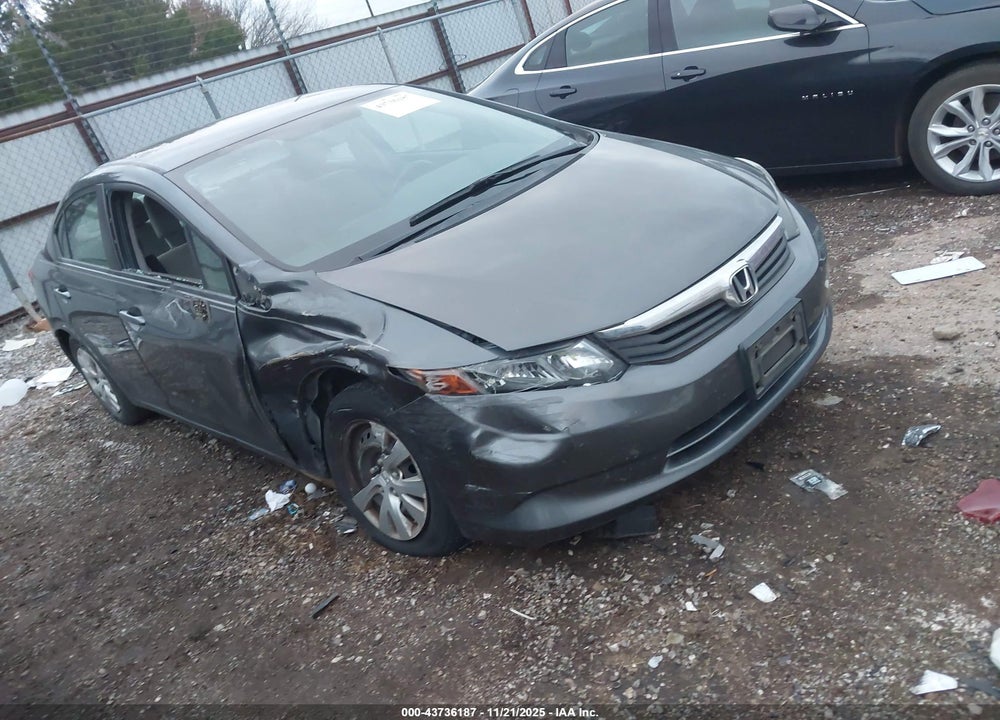 2012 HONDA CIVIC LX VIN: 2HGFB2F50CH607942