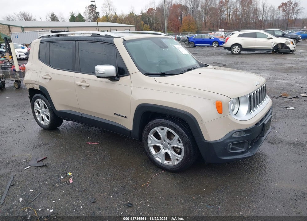 2016 JEEP RENEGADE LIMITED VIN: ZACCJADT8GPE08948