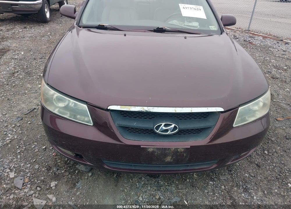 2006 HYUNDAI SONATA GLS V6/LX V6 VIN: 5NPEU46F76H104087