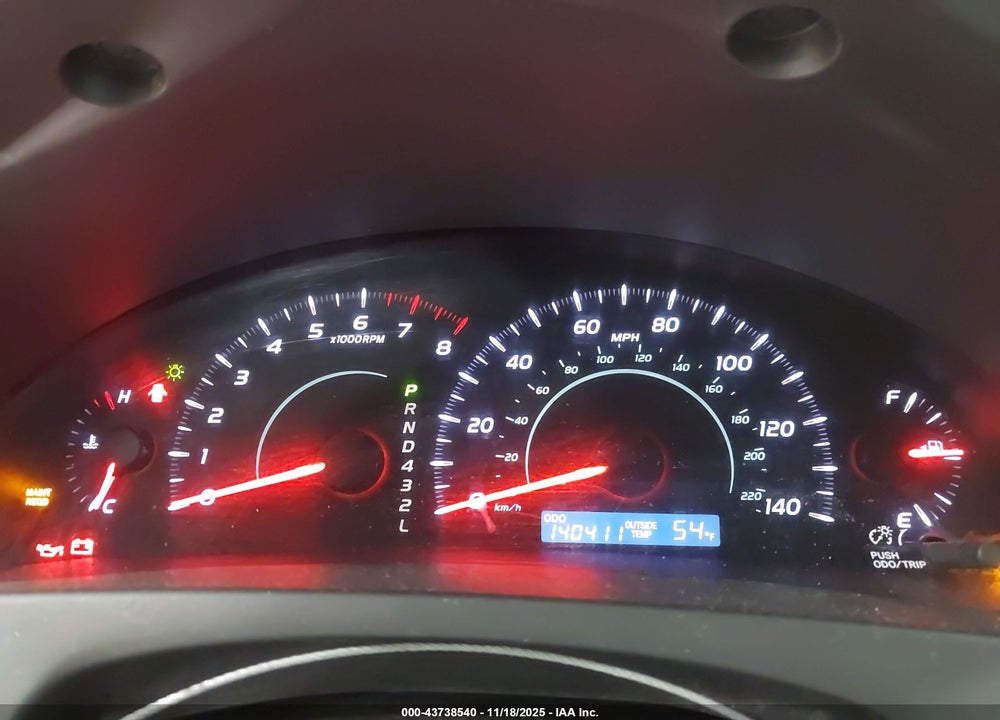 2008 TOYOTA CAMRY LE VIN: 4T1BE46K88U734864