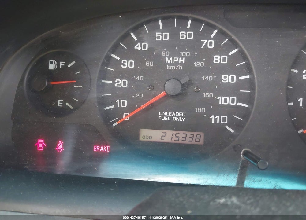 2000 NISSAN XTERRA SE/XE VIN: 5N1ED28YXYC529347