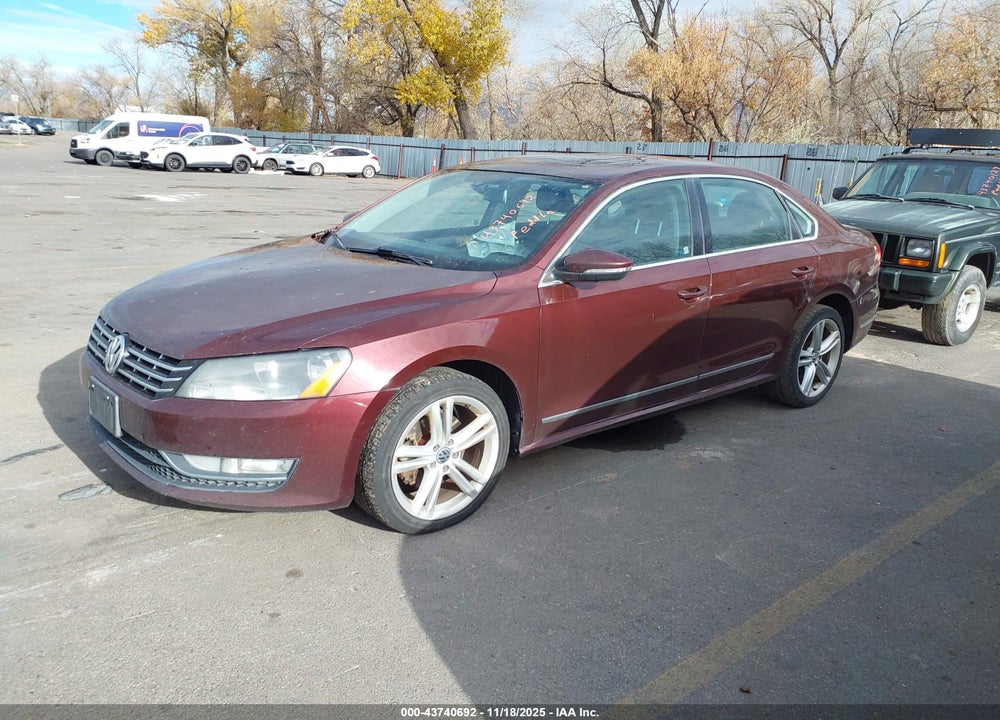2012 VOLKSWAGEN PASSAT 2.0L TDI SE VIN: 1VWBN7A39CC051623