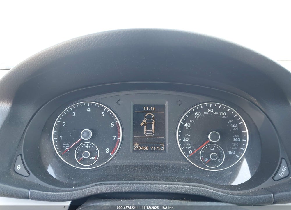 2012 VOLKSWAGEN PASSAT 2.5L SE VIN: 1VWBH7A34CC024708