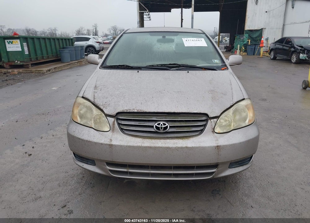 2003 TOYOTA COROLLA LE VIN: 2T1BR38EX3C010271