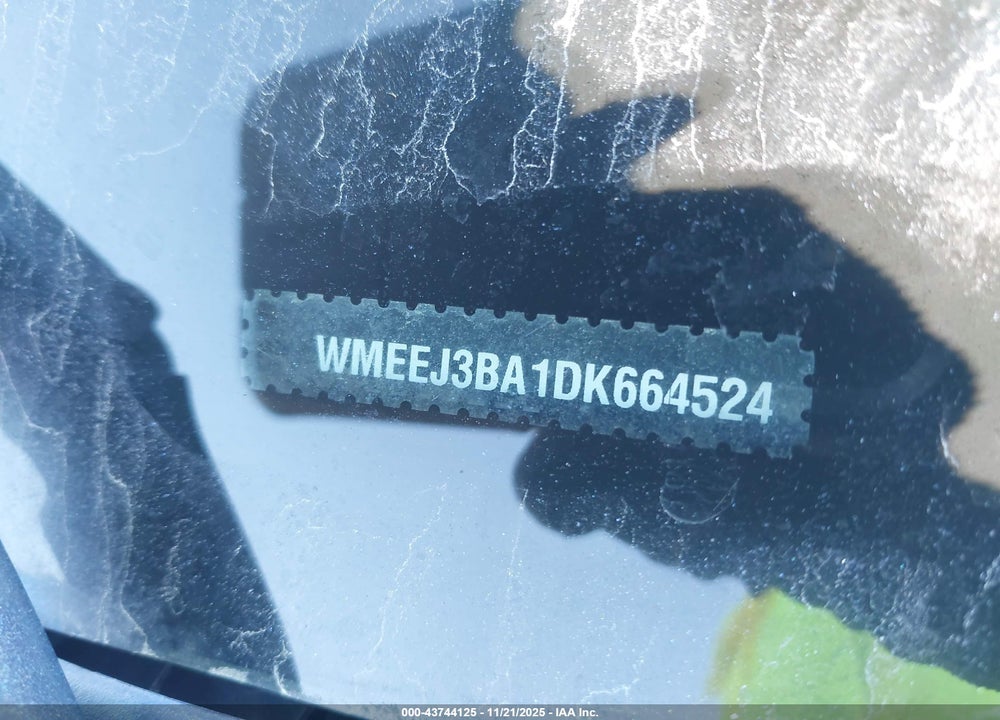2013 SMART FORTWO PURE VIN: WMEEJ3BA1DK664524