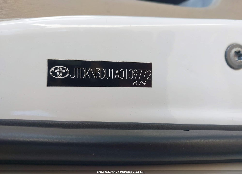 2010 TOYOTA PRIUS VIN: JTDKN3DU1A0109772