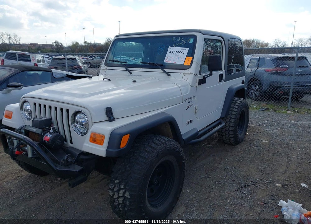 2000 JEEP WRANGLER SPORT VIN: 1J4FA49S6YP721844