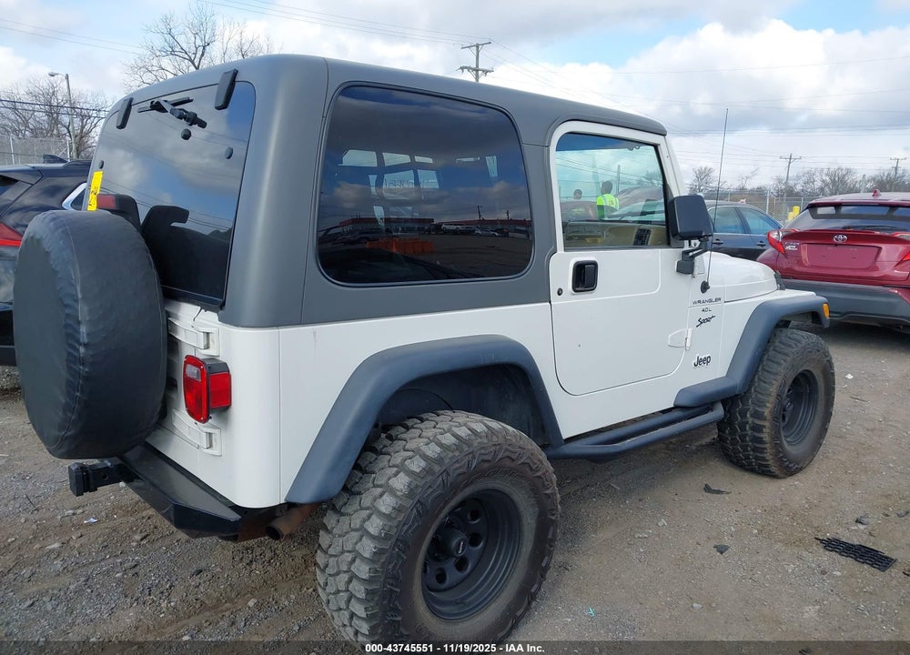 2000 JEEP WRANGLER SPORT VIN: 1J4FA49S6YP721844