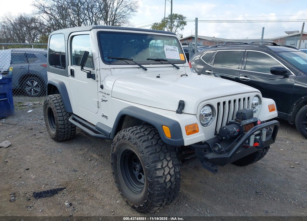 2000 JEEP WRANGLER SPORT VIN: 1J4FA49S6YP721844