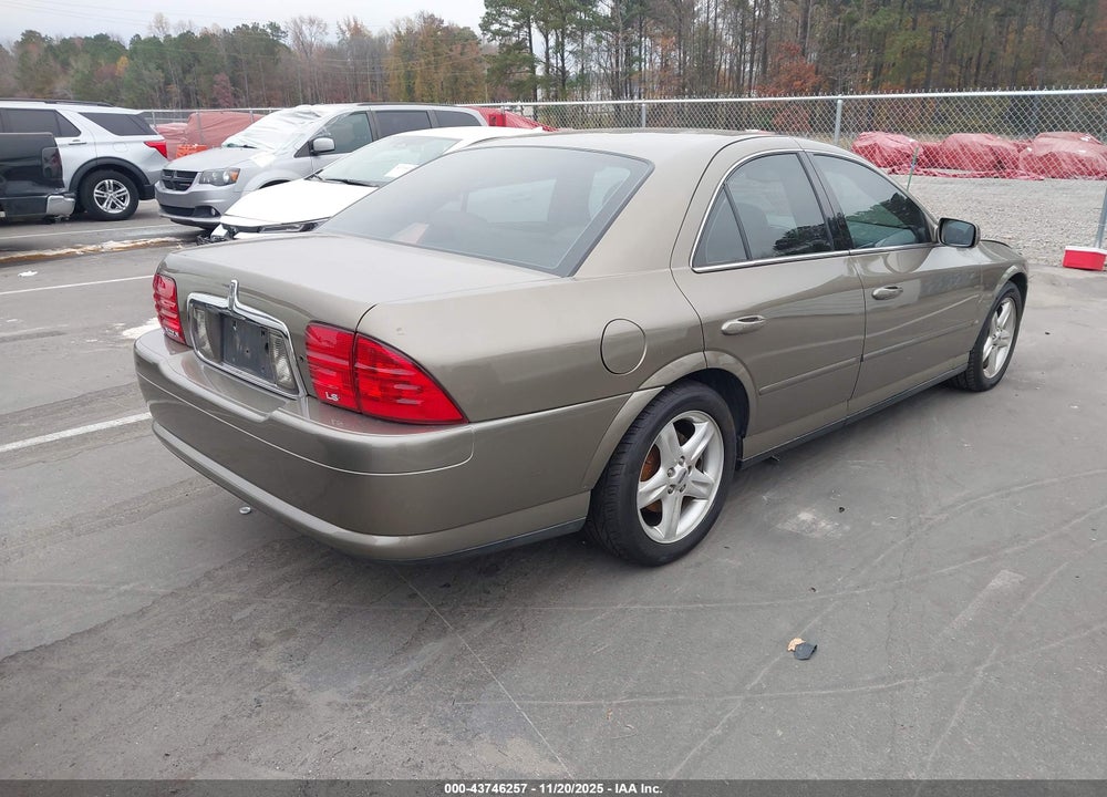 2001 LINCOLN LS V6 AUTO/V6 MANUAL VIN: 1LNHM86S21Y690413