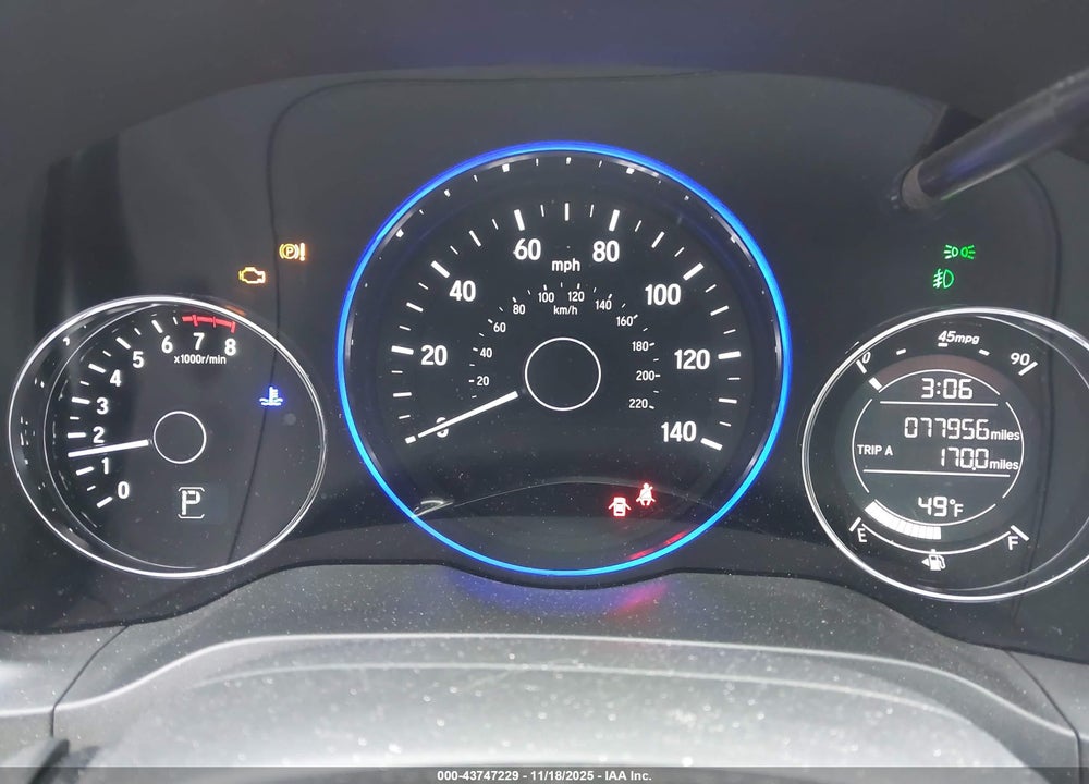 2018 HONDA HR-V VIN: 3CZRU6H57JM704428