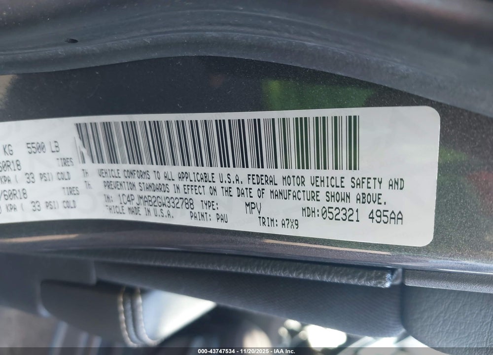 2016 JEEP CHEROKEE ALTITUDE VIN: 1C4PJMAB2GW332788