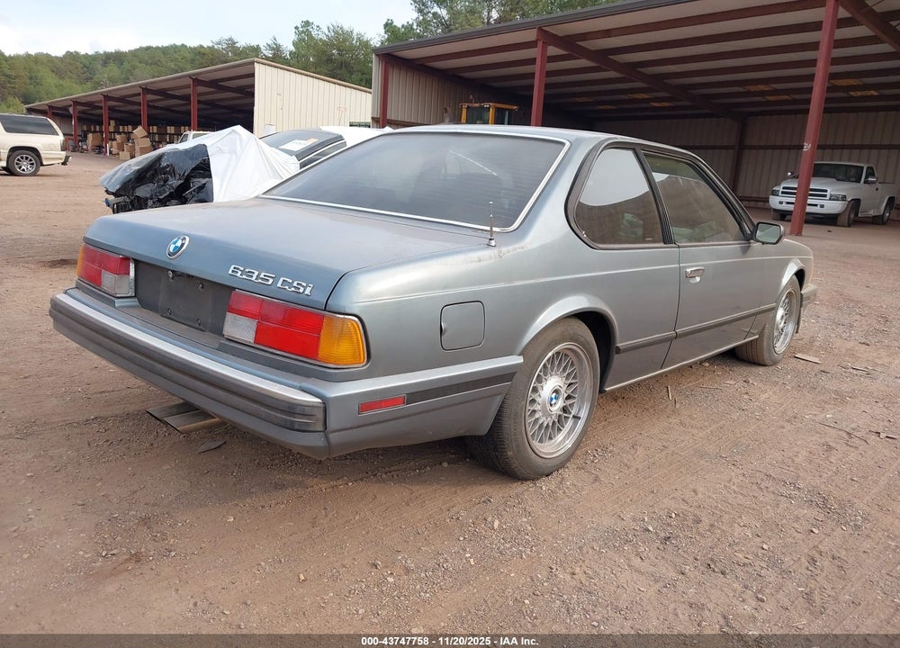 1989 BMW 635 CSI AUTOMATIC VIN: WBAEC8410K3268897