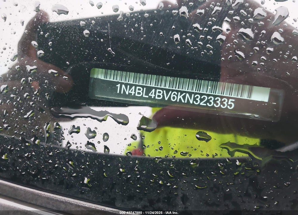 2019 NISSAN ALTIMA VIN: 1N4BL4BV6KN323335