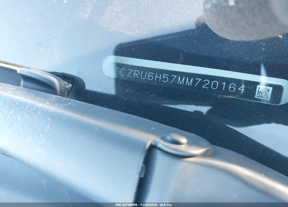 2021 HONDA HR-V AWD EX VIN: 3CZRU6H57MM720164