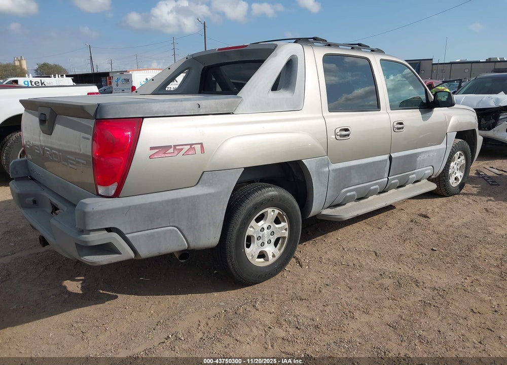 2002 CHEVROLET AVALANCHE 1500 VIN: 3GNEK13T52G291824