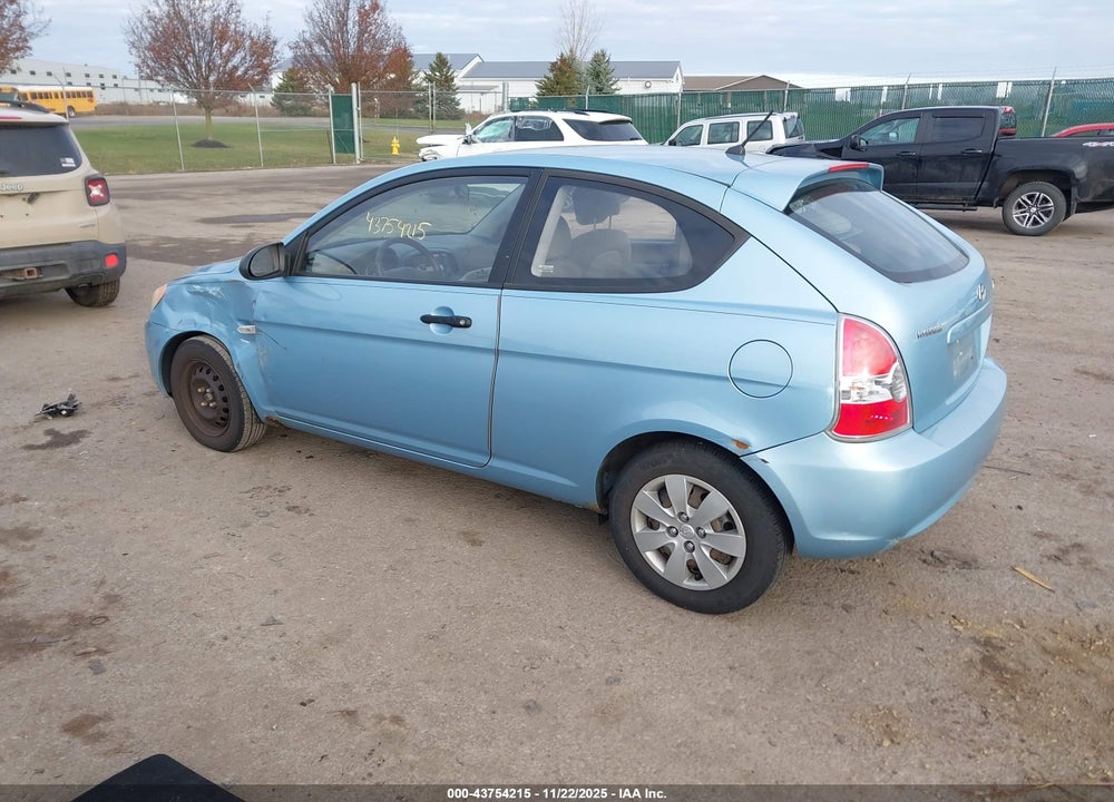 2008 HYUNDAI ACCENT GS VIN: KMHCM36C98U070746