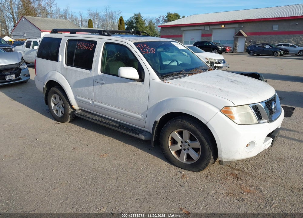 2008 NISSAN PATHFINDER SE VIN: 5N1AR18BX8C654144