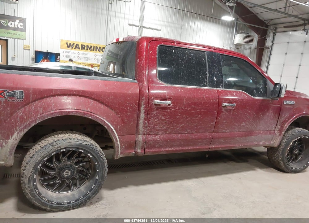2016 FORD F-150 PLATINUM VIN: 1FTEW1EFXGFA12350