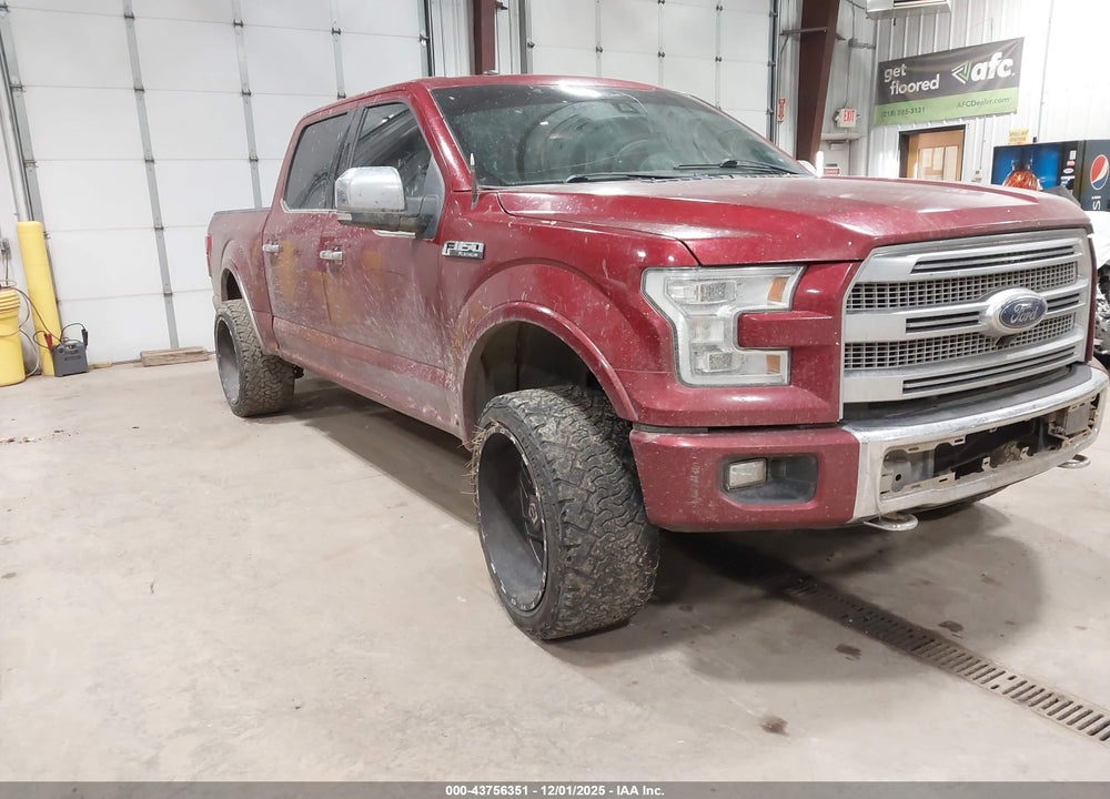 2016 FORD F-150 PLATINUM VIN: 1FTEW1EFXGFA12350