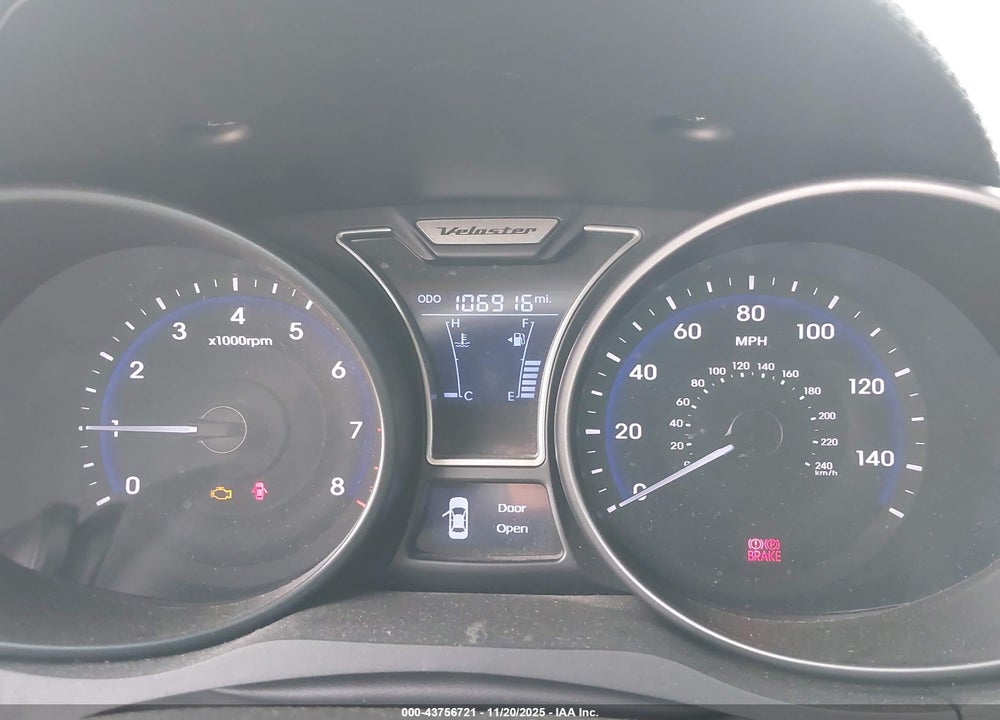 2014 HYUNDAI VELOSTER TURBO W/BLUE VIN: KMHTC6AEXEU192976