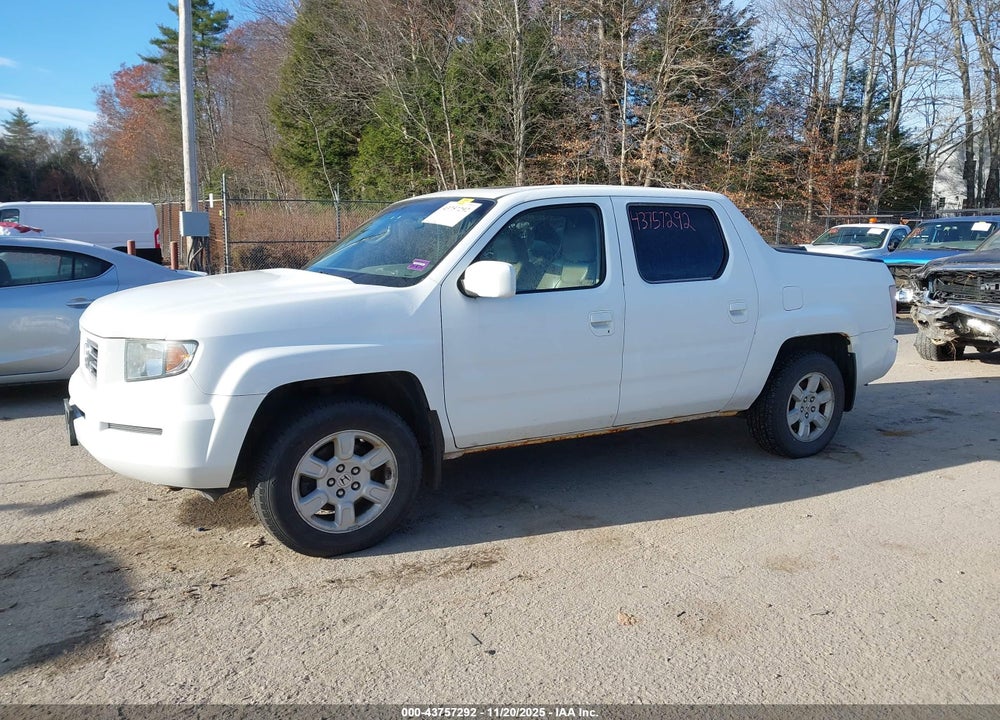 2007 HONDA RIDGELINE RTL VIN: 2HJYK16507H532498