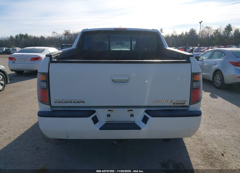 2007 HONDA RIDGELINE RTL VIN: 2HJYK16507H532498