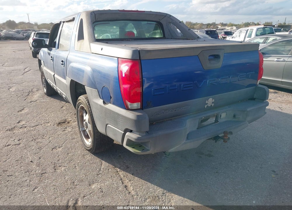 2003 CHEVROLET AVALANCHE 1500 VIN: 3GNEC13T03G182539