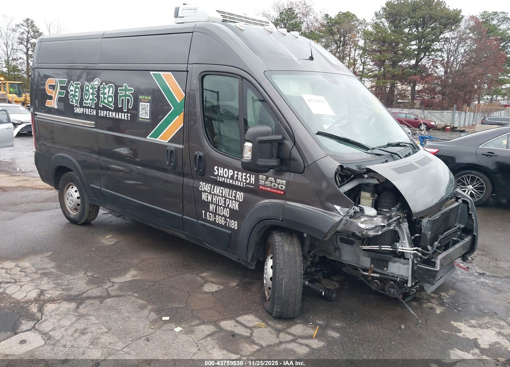 2021 RAM PROMASTER 3500 HIGH ROOF 136 WB VIN: 3C6MRVXGXME582314