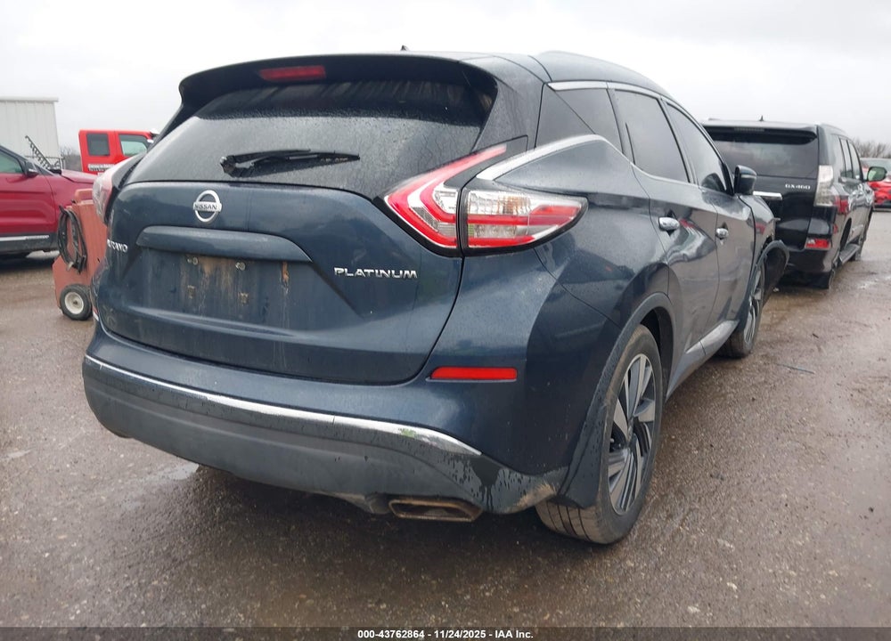 2015 NISSAN MURANO PLATINUM VIN: 5N1AZ2MG2FN212693