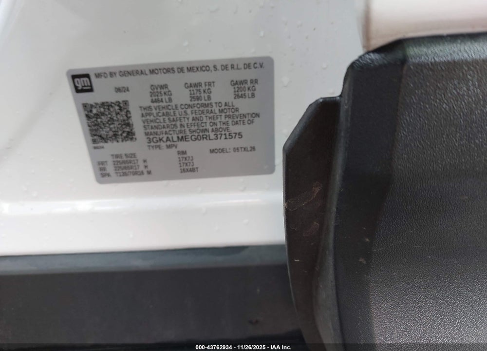 2024 GMC TERRAIN FWD SLE VIN: 3GKALMEG0RL371575