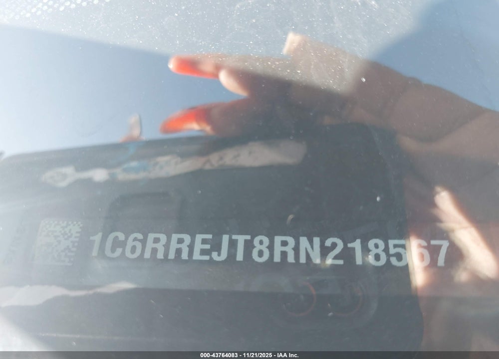 2024 RAM 1500 VIN: 1C6RREJT8RN218567