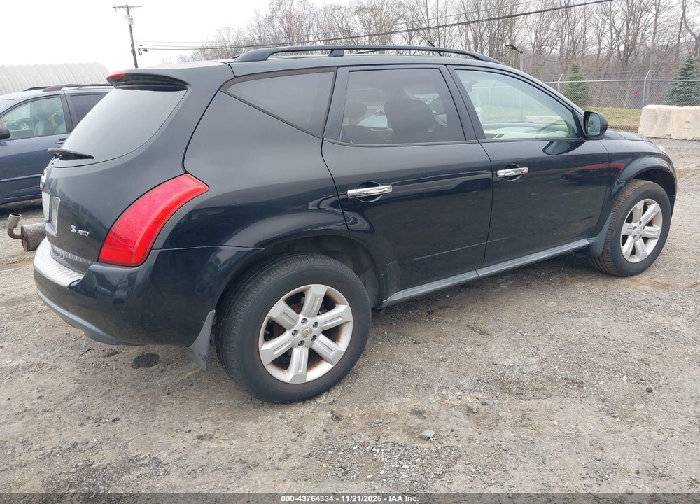 2006 NISSAN MURANO S VIN: JN8AZ08W56W549142
