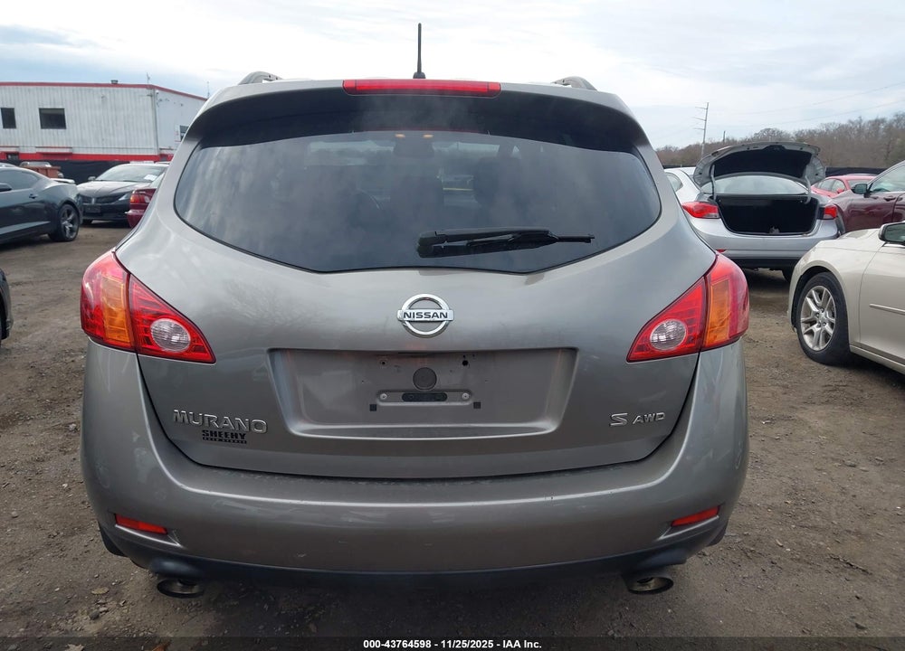 2009 NISSAN MURANO S VIN: JN8AZ18W39W139336