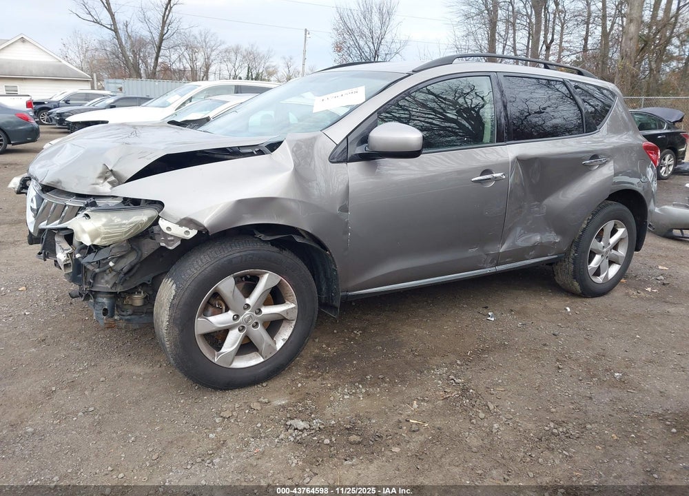 2009 NISSAN MURANO S VIN: JN8AZ18W39W139336