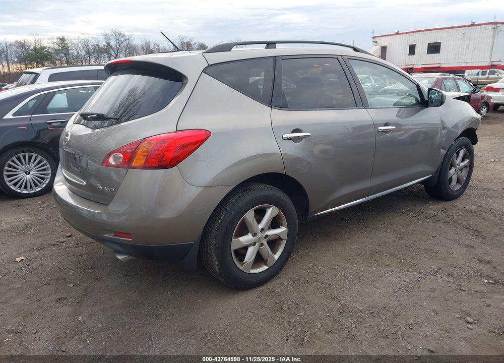 2009 NISSAN MURANO S VIN: JN8AZ18W39W139336