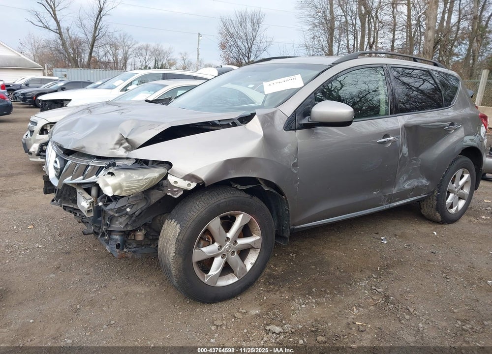 2009 NISSAN MURANO S VIN: JN8AZ18W39W139336