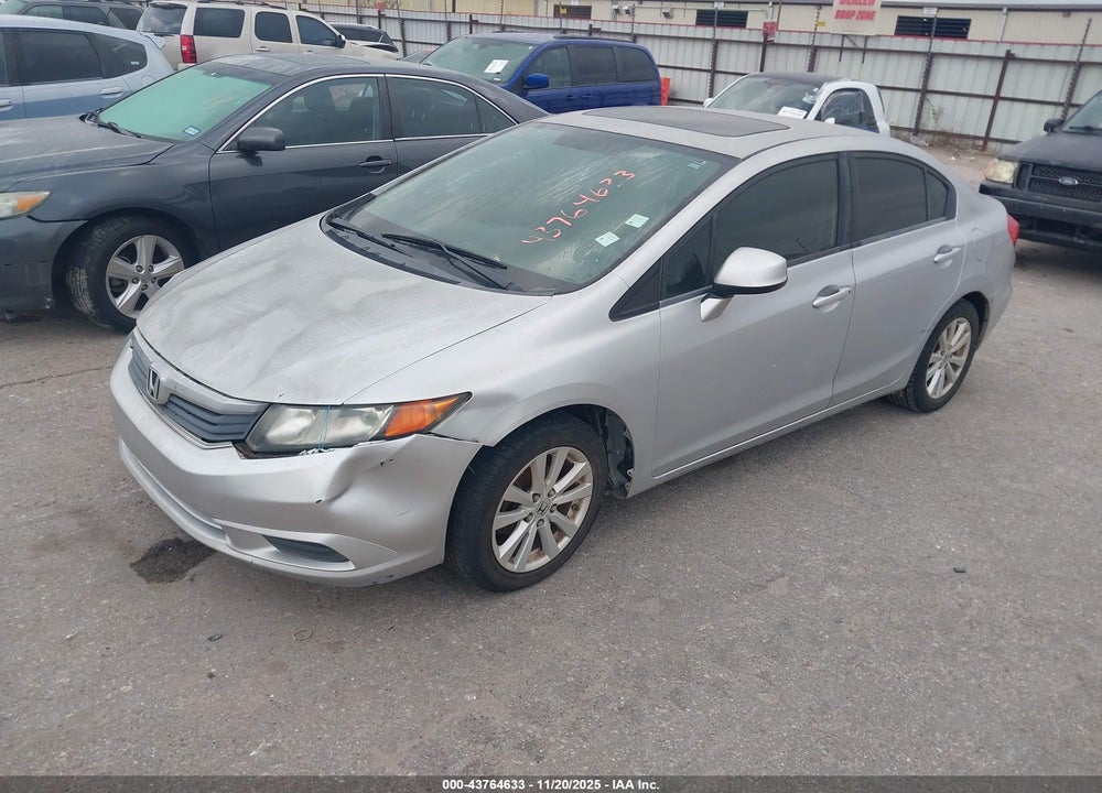 2012 HONDA CIVIC EX VIN: 2HGFB2F89CH333926