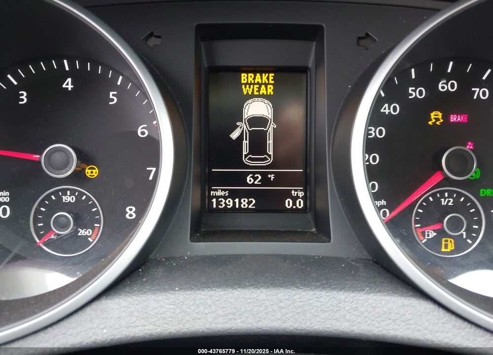 2012 VOLKSWAGEN GOLF 2.5L 4-DOOR VIN: WVWDB7AJ5CW107249