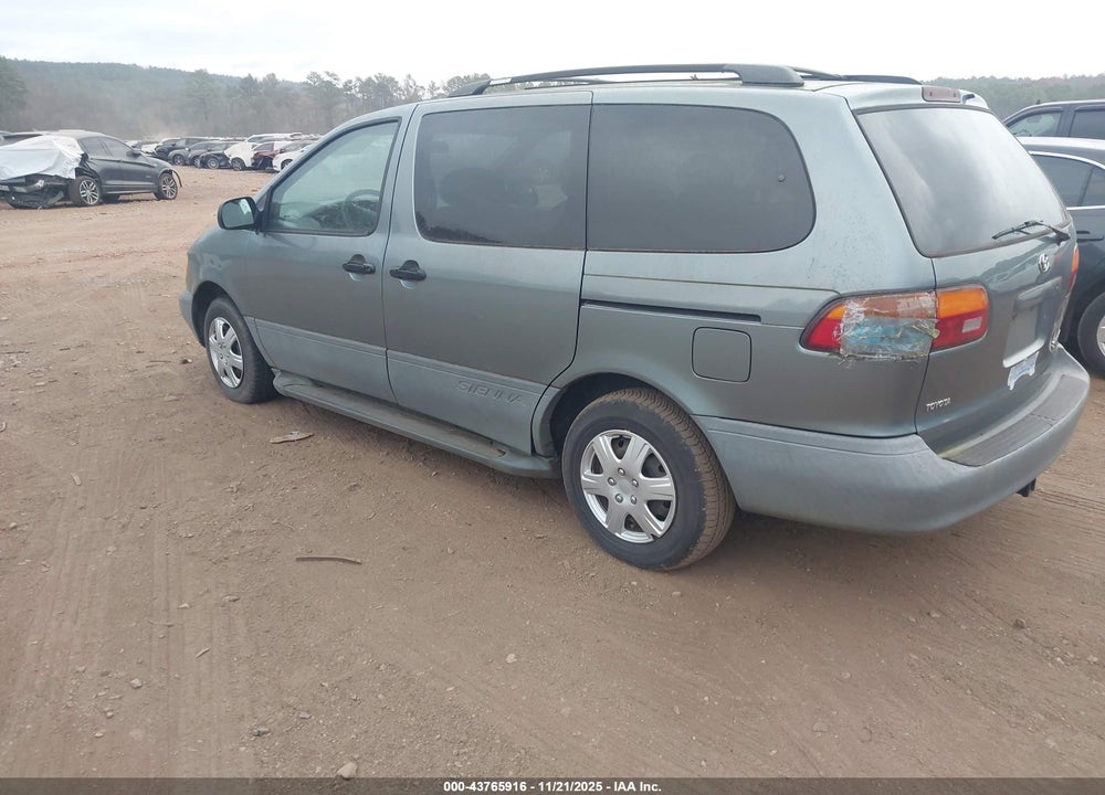 2000 TOYOTA SIENNA LE VIN: 4T3ZF13CXYU315008