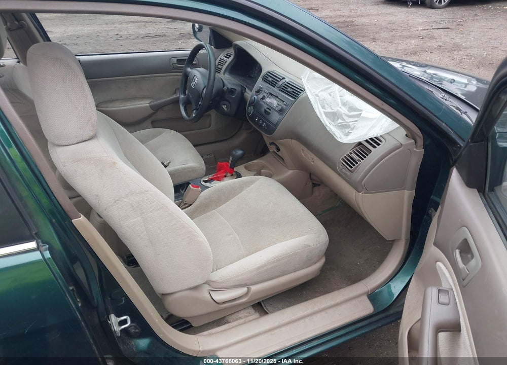 2001 HONDA CIVIC EX VIN: 2HGES26761H587187