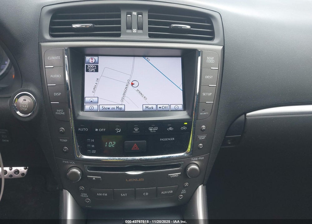 2011 LEXUS IS 250 VIN: JTHBF5C23B5152067
