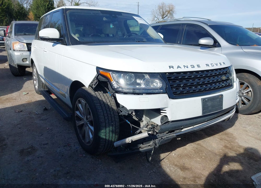 2016 LAND ROVER RANGE ROVER 3.0L V6 SUPERCHARGED HSE VIN: SALGS2VFXGA257049