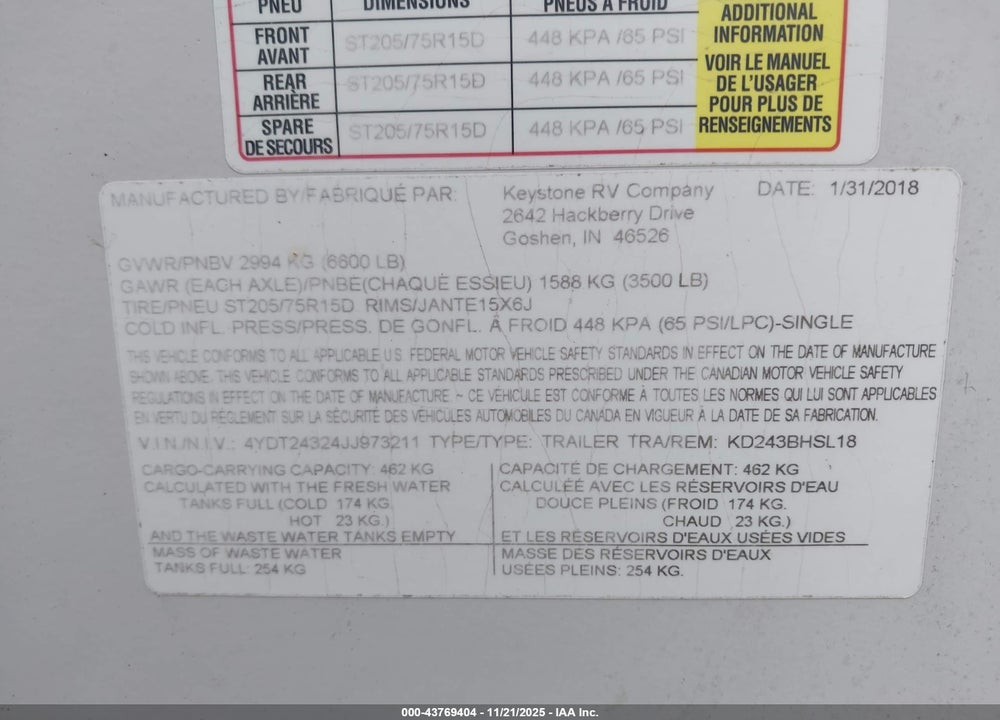 2018 VOLVO VNL VIN: 4YDT24324JJ973211